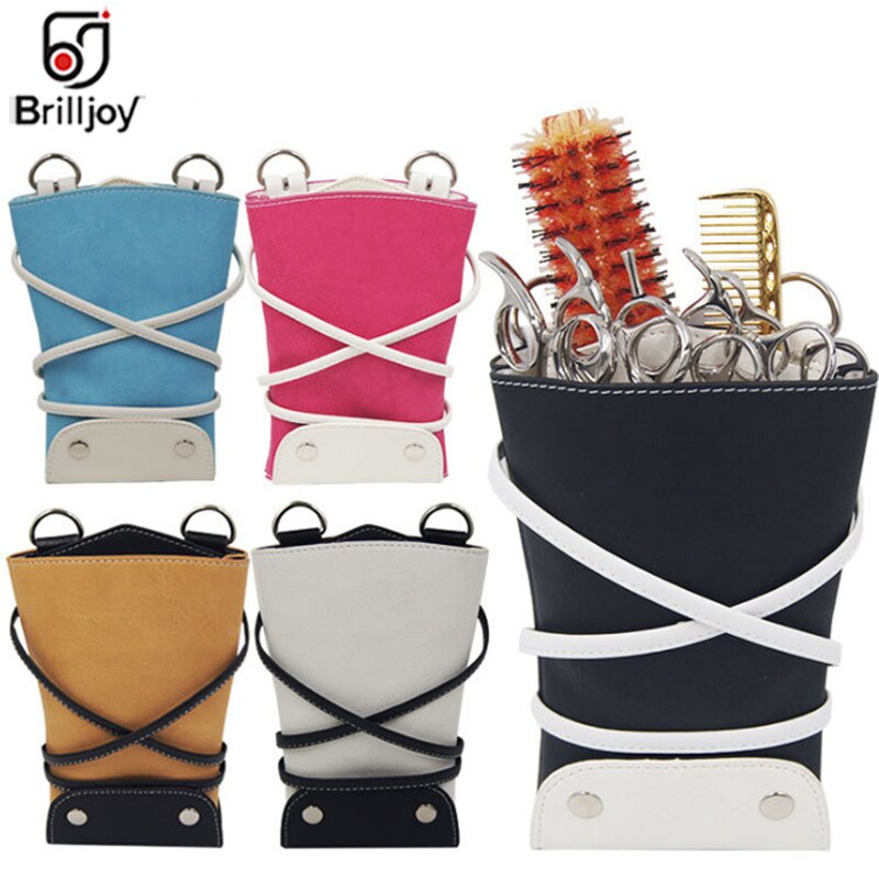 Pu Leer Haar Schaar Holster Pouch Holder Stylist Clippers Clip Kam Kappers Kit Huisdier Schaar Zak Schouder Riem Taille Ba