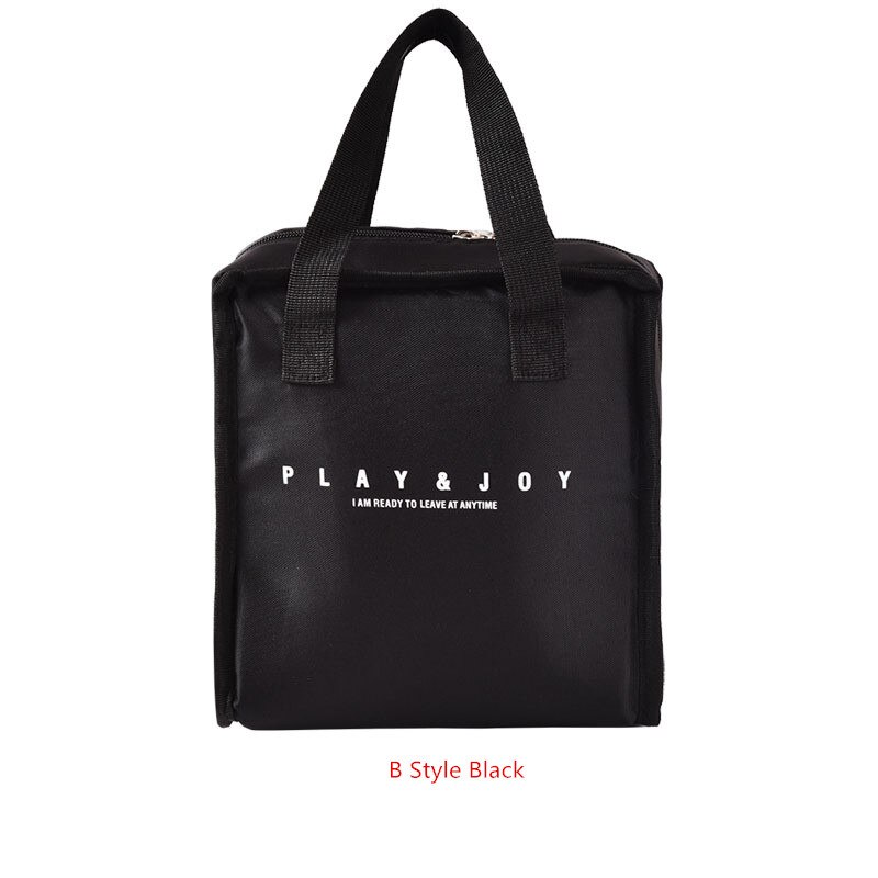 Business Picknick Essentiële Lunch Tas Fruit Drinken Verse Voedsel Waterdichte Opslag Bento Pocket Reizen Isolatie Kit Accessoires: B Style Black