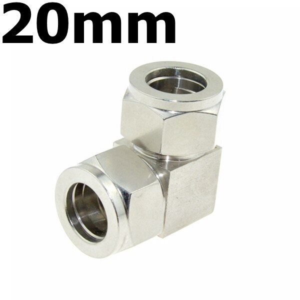 Stainless Steel 304 Compressor Double Ferrule Connector 6mm 8mm 10mm 12mm 1/4" 1/2" Pipe Tube Coupler Air Compression Fitting: 20mm