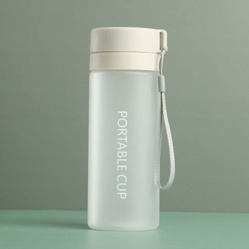 Plastic Cup Mannelijke En Vrouwelijke Studenten -Proof Water Cup Outdoor Cup 02: 600 ml Beige B