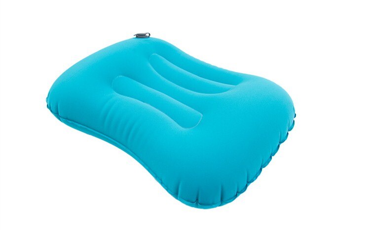 Inflatable 45x33cm Portable Pillow Polyester & TPU Air Filler Foldable Camp Travel Office Cervical Neck Pillow Home Textile: Blue