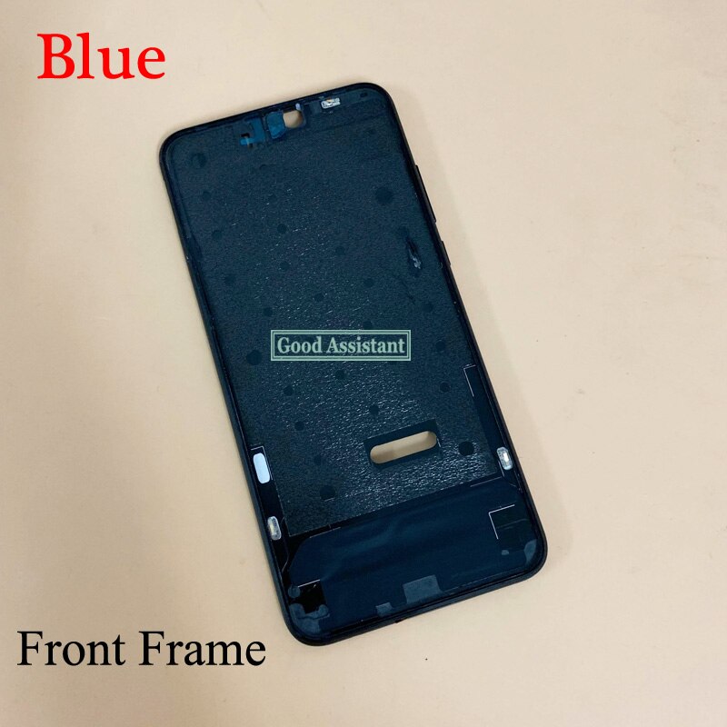 For Huawei Honor 8X / View 10 Lite LCD Faceplate Front Middle Frame Housing Battery Door Back Cover Housing Case Rear bracket: Blue front frame