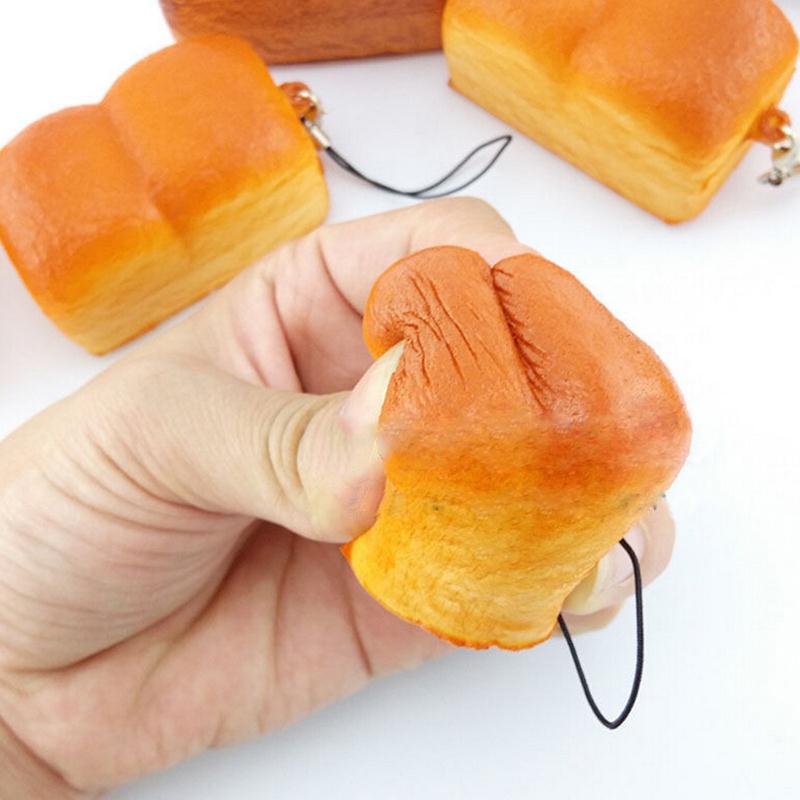 5 Cm * 3.5 Cm * 3.5 Cm Jumbo Squishy Brood Zachte Buns Scented Telefoon Strap Charms Langzaam Stijgende Sleutelhanger cadeaus Voor Meisjes Kids