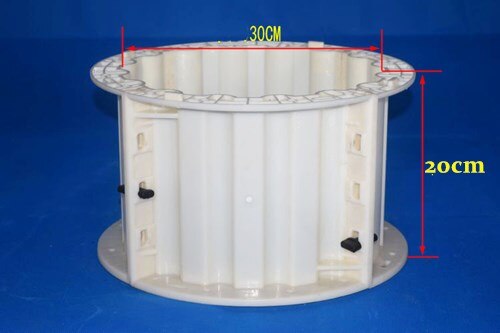 30cm (11.8in, Internal Diameter)ABS Multi Pattern Durable Round Concrete Roman Pillar TOPMold with Beak, Leaves &Plain Embossing: GF-1030