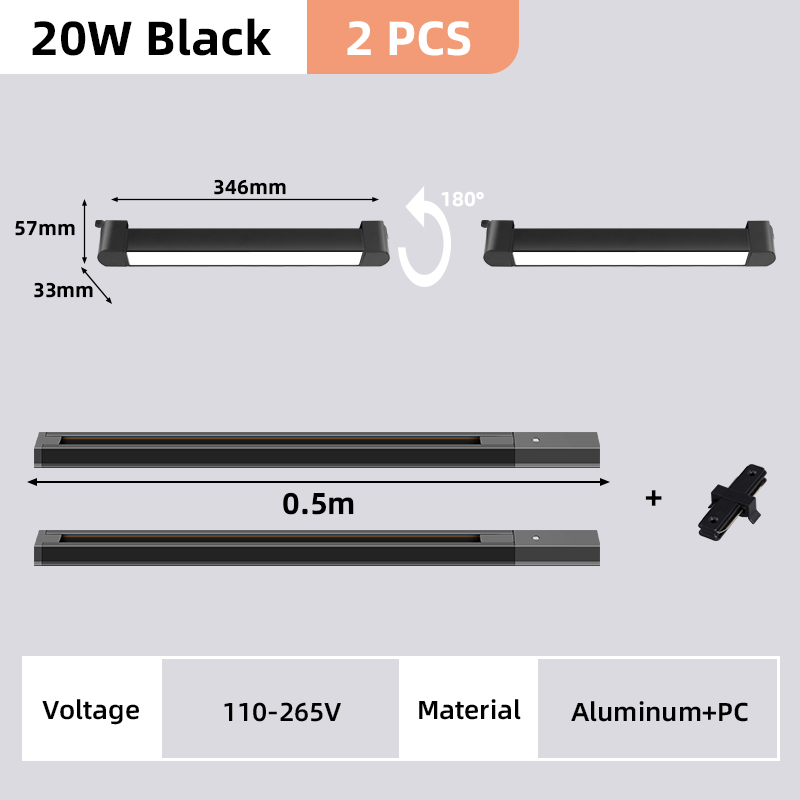 Faixa de led luz pista holofote & holofote cabine ferroviário iluminação casa loja decoração teto alta brilhante tira lâmpada tenda pontos led: Luz Roxa / Preto