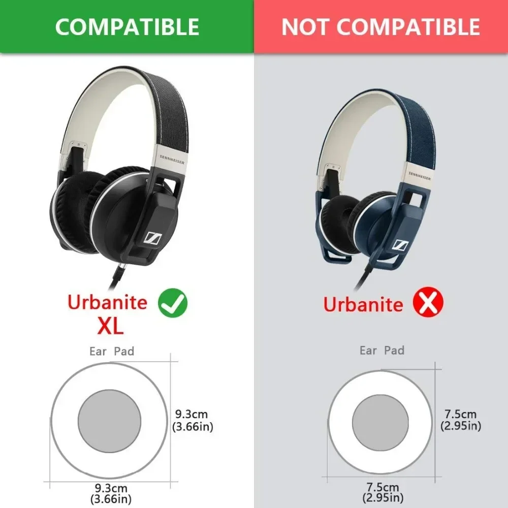 Vervanging Earpad voor Sennheiser Urbanite XL Hoofdtelefoon Oorkussen/Oorkussen/Oorschelpen/Oorkap/Oorkussen Reparatie Onderdelen