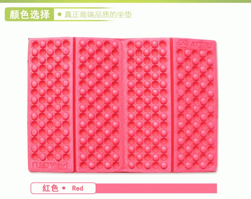 1Pc Foldable Folding Outdoor Camping Mat XPE Waterproof Seat Foam Pad Chair Picnic Moisture-proof Mattress Beach Mat Pad: Red