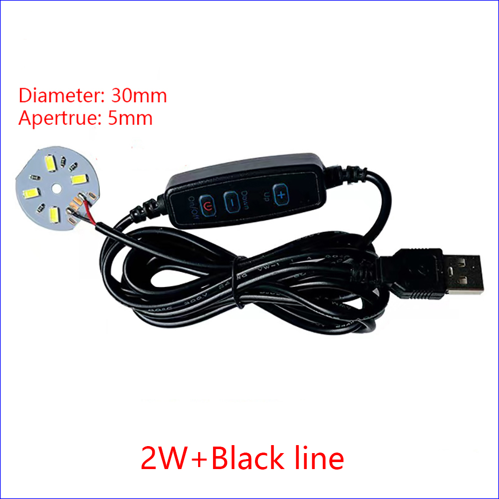 1 Stuks Dc 5V Dimbaar 5730 Smd Led Lamp 1W 2W 3W 4W 5W 10W Led Licht Kralen Wit Warm Wit Licht Met 10 Stappen Aan Te Passen Schakelaar.: Donkergrijs / 40w
