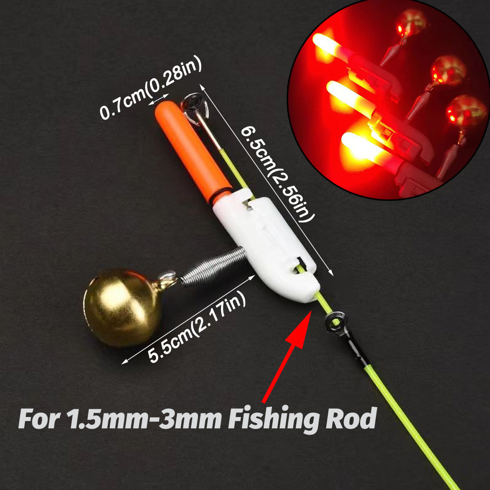 Sonnette d'alarme de morsure de poisson, chargeur USB CR425 3.6V, lampe à capteur de batterie, Kit d'outils de nuit lumineux, tige de Pesca, matériel lumineux, Flash LED