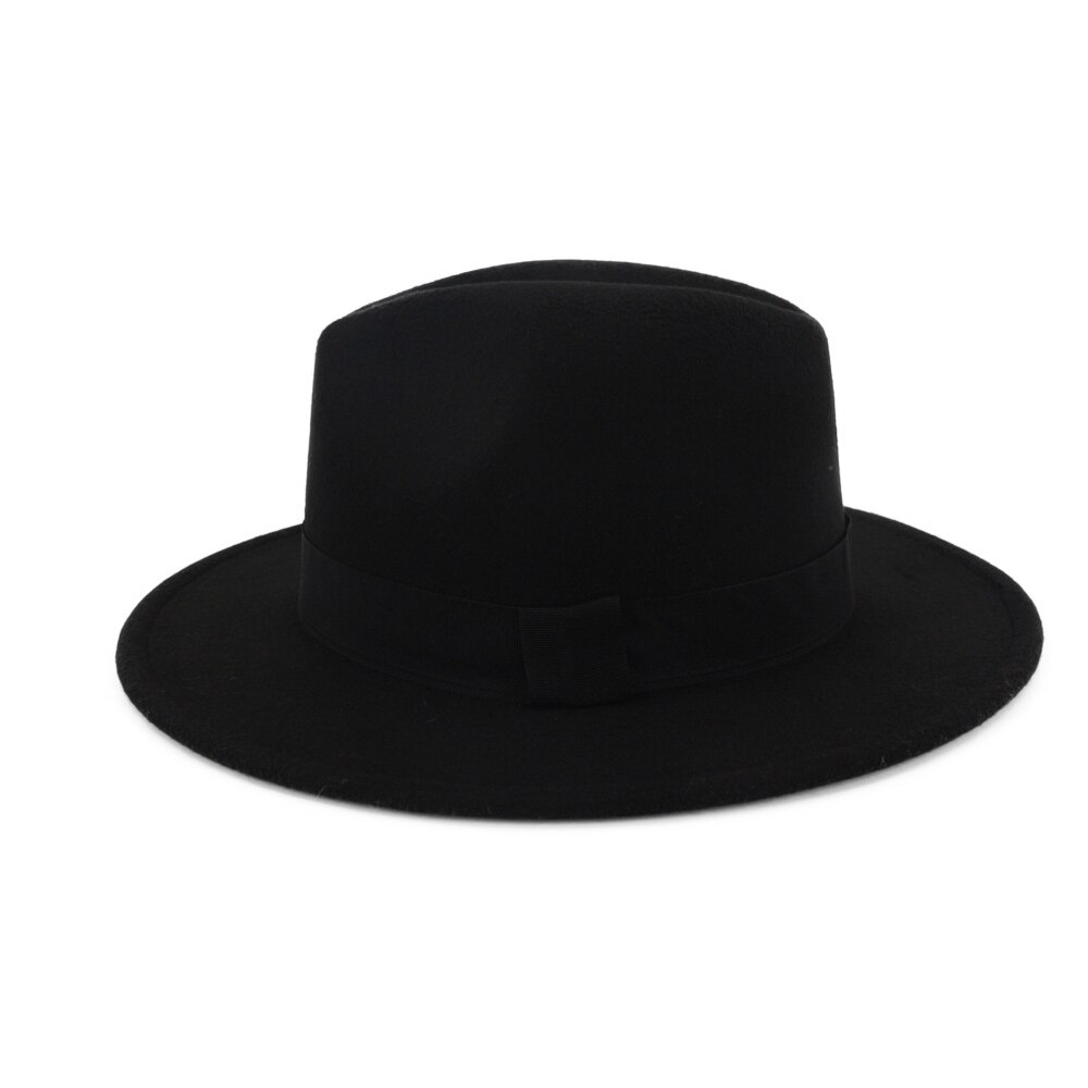 Women Wool Fedora Hat For Lady Autumn Wool Trilby Caps Wide Brim Jazz Church fascinator Hats