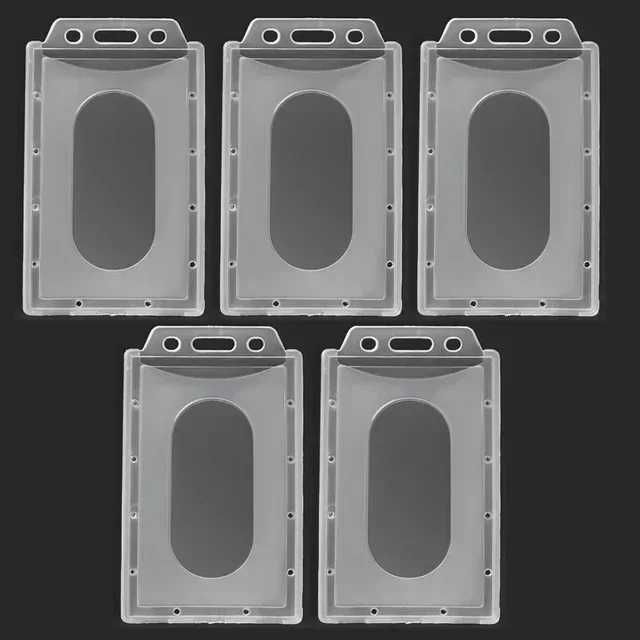 1/10pcs vertikale & horizontale Arbeits karten halter decken multifunktion ale Kunststoff abzeichen Arbeit ID-Karten hülle Halter Schutzhülle: Grey