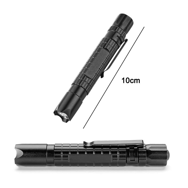 Mini LED Torch Light Flashlight Super Small Pocket Clip Waterproof Torch Battery Powered Ultra Bright Carry Outdoor Gear FIF66