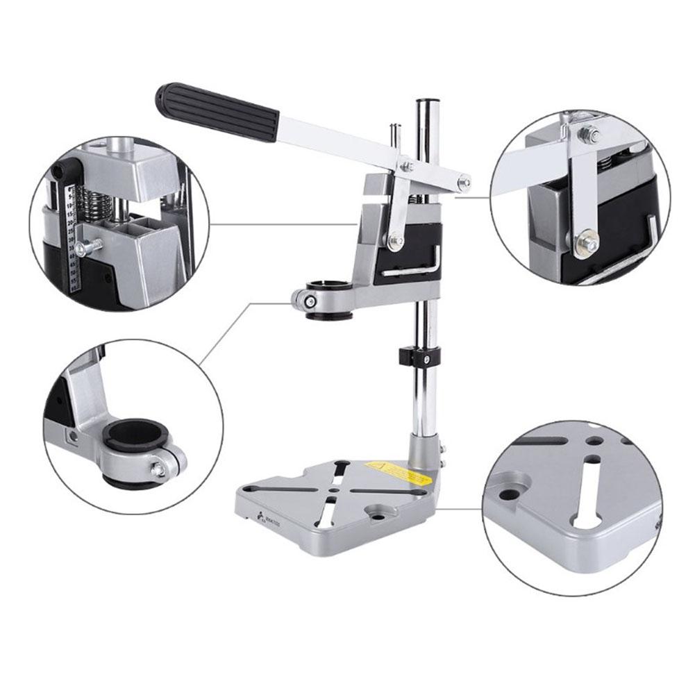 1PC Workstation Drill Press Stand Adjustable Desktop Drill Stand Multifunction Aluminum Base Repair Tool for Electric Drill