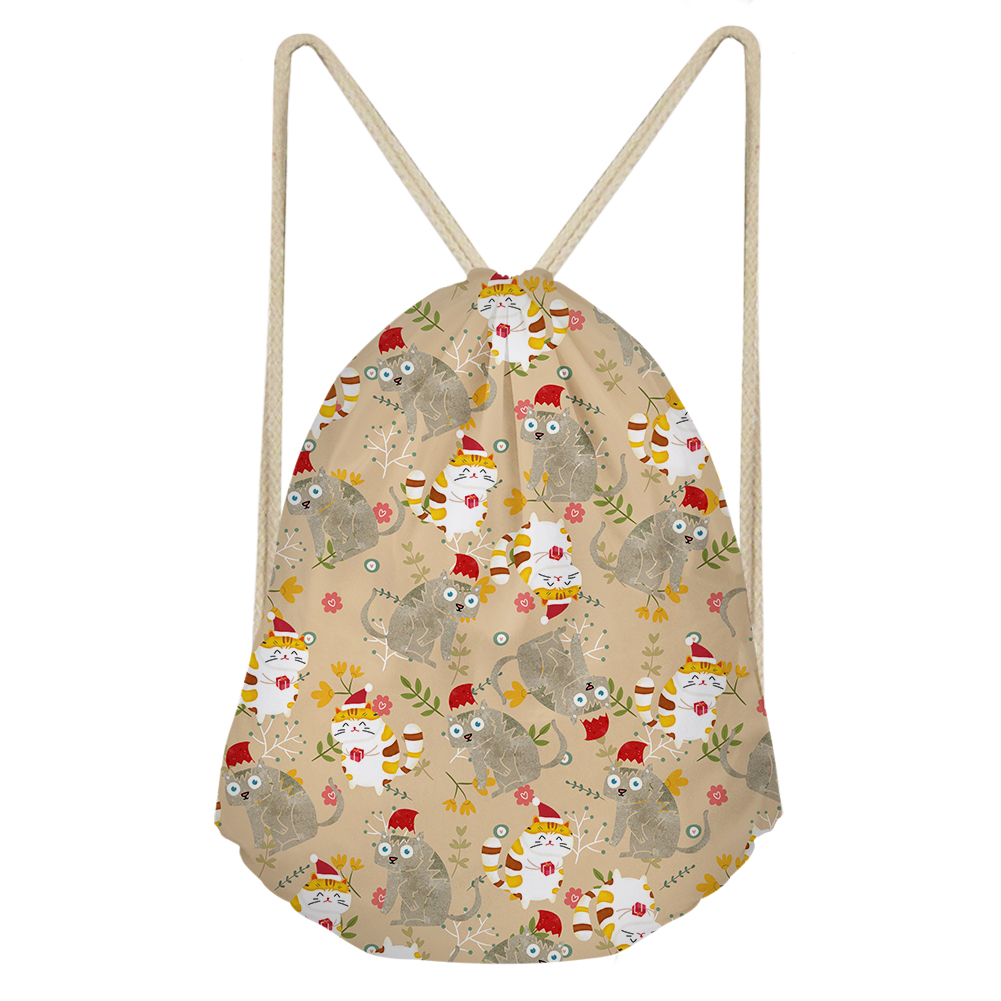 Kerstmis Kat Jaar Tasje Bag Voor Partij Decoratie Voor Eerste Verjaardag Meisje Party Kids Gunst Mochila niños: HS02026Z3