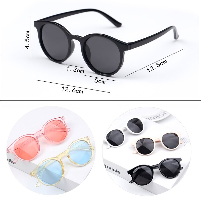 Children's Sunglasses Trendy Baby Round Frame Sunglasses Personality Boys And Girls Anti-uv Glasses Protection Eye