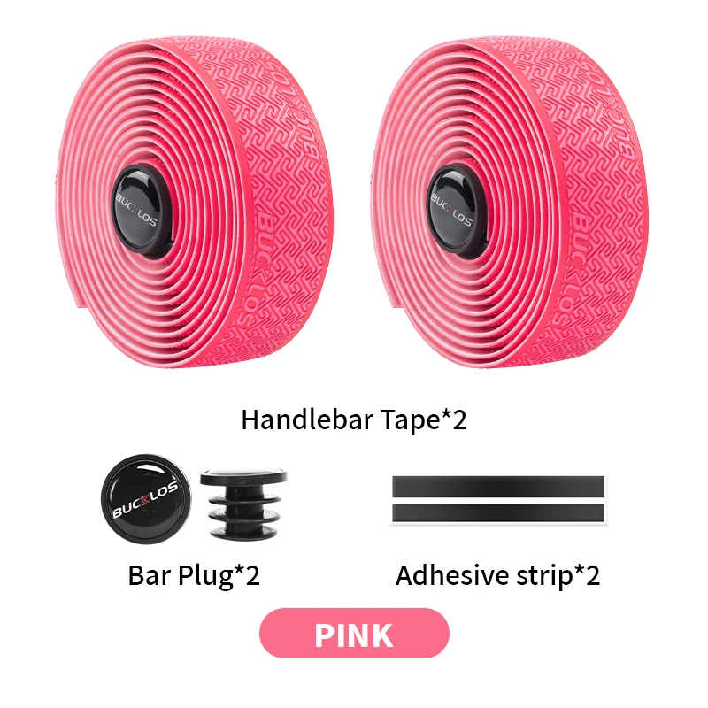 BUCKLOS cintas para manillar de bicicleta, cinta para manillar de bicicleta de carretera, antideslizante, impermeable, envoltura para barra de ciclismo, accesorios para bicicleta de carretera: Rosa