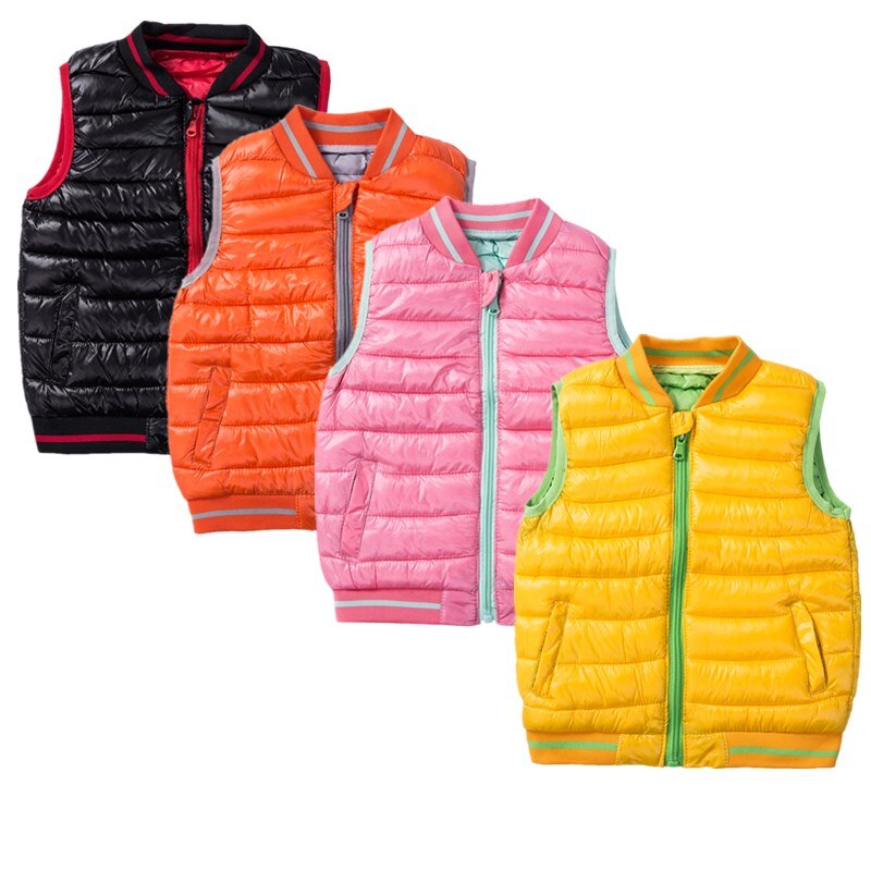 Babyvest vester låve baby takrenne jenter Vest Vest varm ermeløs jakke frakk vinter varm fast snødrakt 2-7t