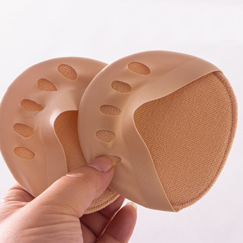 Åben tå forfod indersål sko puder høj hæl indersål fodbeskyttelse skridsikre puder svamp smertelindring fem fingre sokker