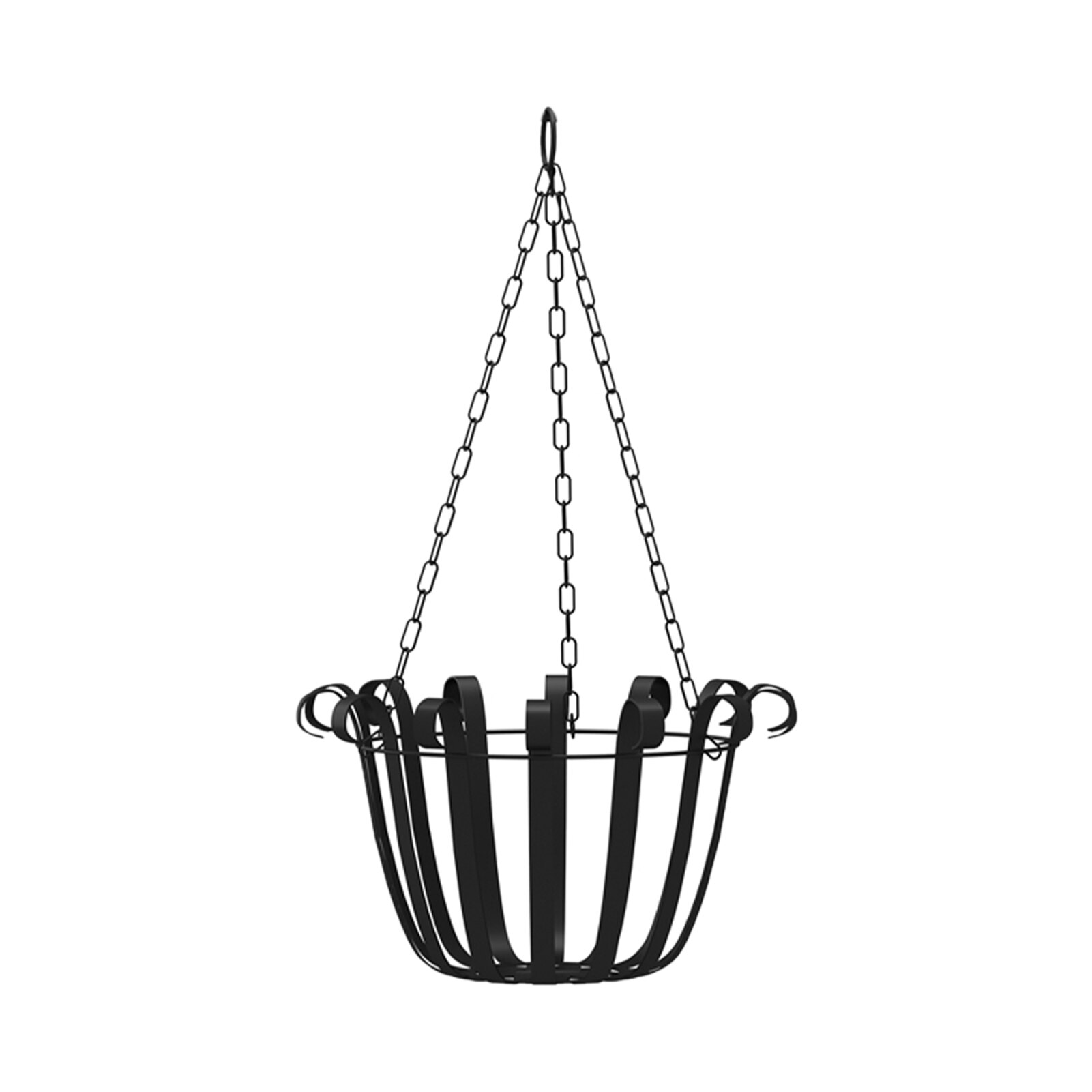 Wall Mounted Accessories Office Hanger Modern Plant Hook Decorative Flower Pot Living Room Hanging Basket Iron Home Garden Patio: Black Hanging Basket