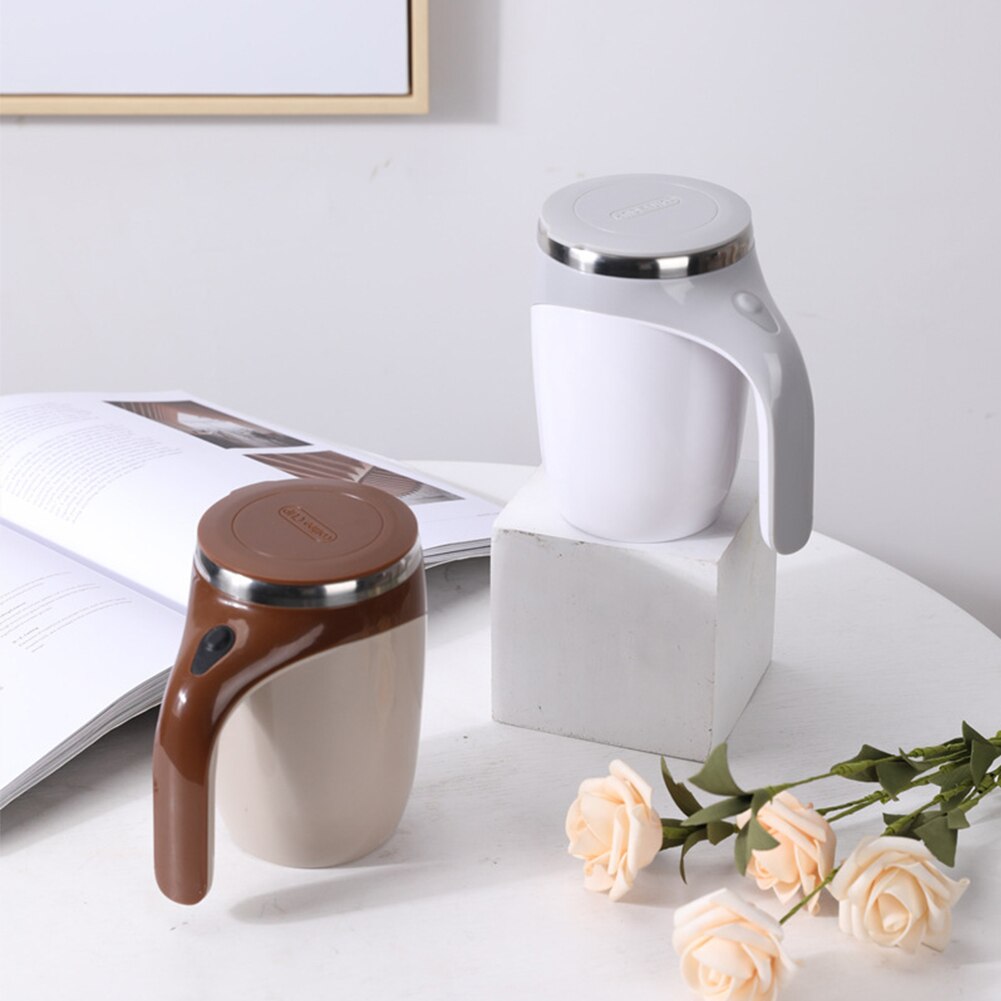 Stainless Steel Cup Cocoa Office Battery Operated Drinkware Self Stirring Mug Smart Insulated Drink Mixer Mocha Coffee