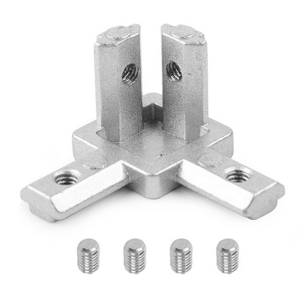 Beugel Connectors 3 Manier End Hoek Beugel Hoek Hoek L Beugels Connector Cnc Diy Accessoires Voor Aluminium Profiel 4Pcs
