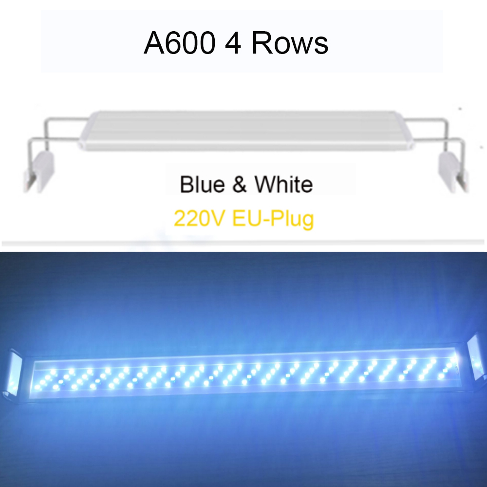 Adjustable Clip-on 8W-13W LED Aquarium Lighting Fresh Water LED Light for Tanks Fish Plants Grow Light: A600-BW EU-Plug