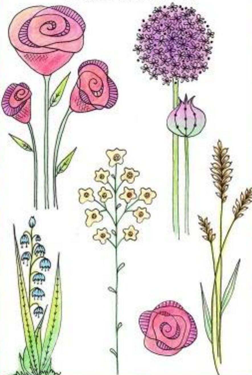 flower Transparent Clear Silicone Stamp/Seal for DIY scrapbooking/photo album Decorative clear stamp A1736