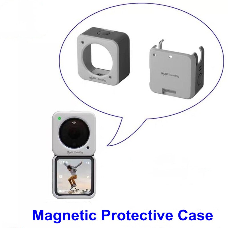 Voor Dji Action 2 Magnetische Beschermhoes Camera Case Bescherm Cover Tpe + Pc Shell Voor Dji Osmo Action 2 sport Camera Accessoires