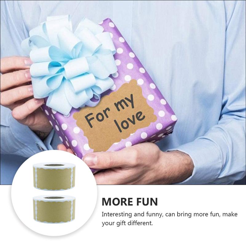 2 Rolls Stickers Unique Practical Sealing Decal Label Sticker for Decor