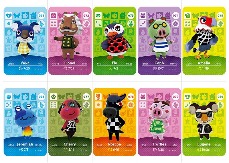 061-080 Serie 1 Animal Crossing Kaart Amiibo Kaart Werken Voor Ns Games