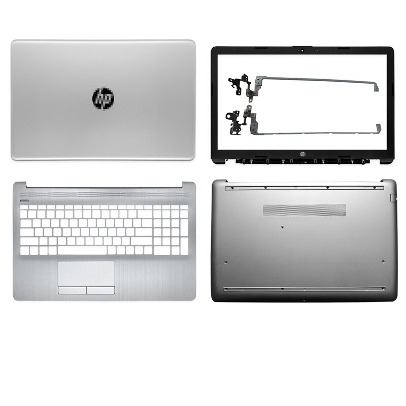 Nowa tylna pokrywa LCD/pokrywa przednia/zawiasy/podparcie dłoni/dolna obudowa do HP 15-DA 15-DB 15-DX 250 G7 tpn-c135 górna pokrywa srebrny L20434-001