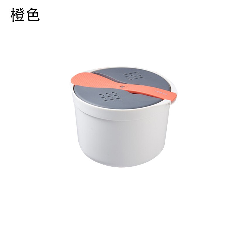 Microwave Rice Cooker Portable Food Container Multi-Function Steamer Rice Cooker Lunch Box Steamer: orange