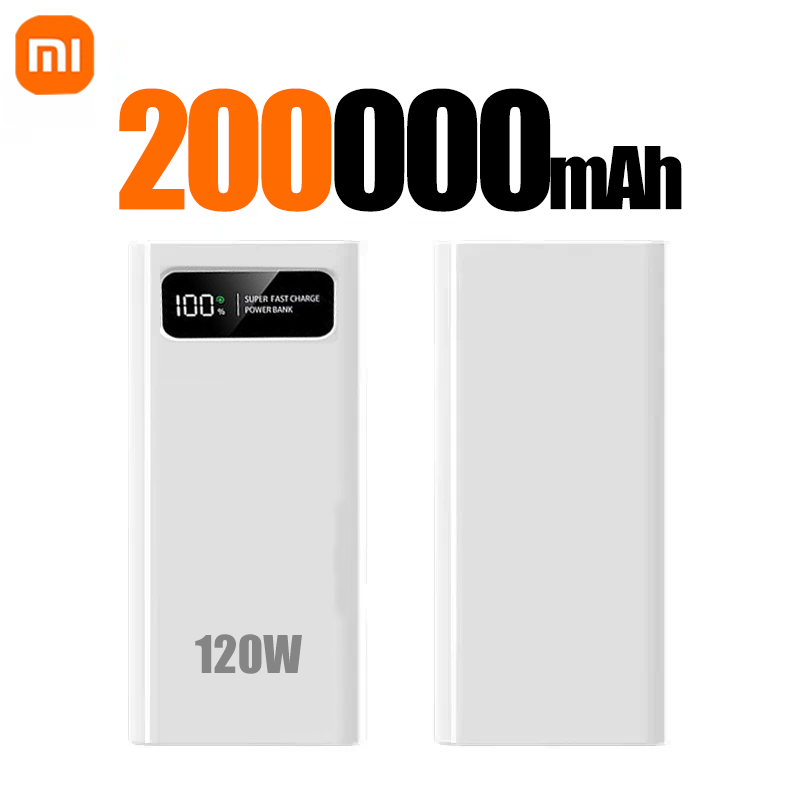 Xiaomi 120W PowerBank Super Fast Charging 200000mAh Large Capacity Portable Emergency Battery Supply Mobile Power For IPhone: Orange