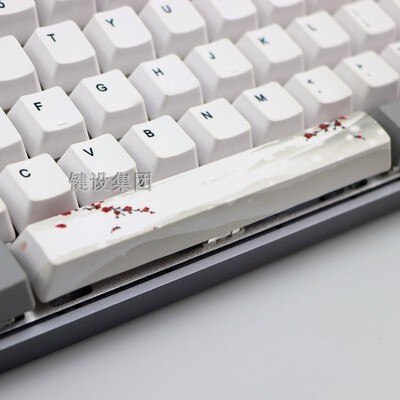 1pc PBT space key cap 6.25X 6.25U spacebar for mx switch mechanical keyboard OEM profile five-sided dye sublimation: kit 5