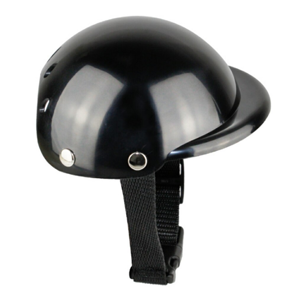 Zon- en regenbescherming verstelbare band hondenhelm sport voor op de motor coole kat zwarte hondenhoed voor op de fiets