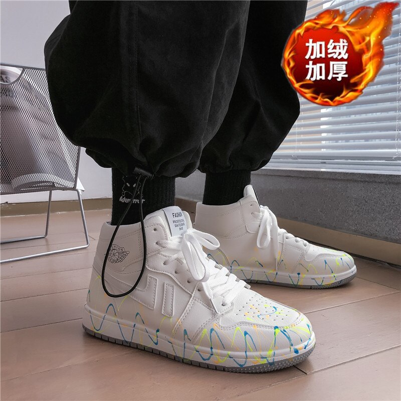 Men's Sneakers High-top shoes Korean men's shoes catwalk men's sneakers comfortable men's casual sports shoes