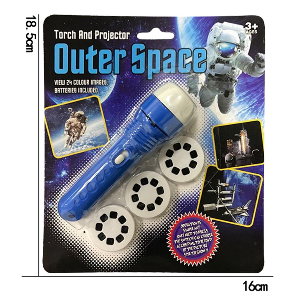 11.5cm Mini Led Mini Projector Zaklamp Bedtime Nachtlampje kinderen Speelgoed Zaklamp Dinosaurus Ruimte Oceaan Projectie Flashlig: Space travel
