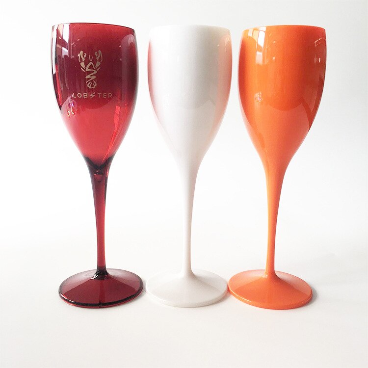 Fabrik direkt plast rödvin bägare plast tall champagne kopp pc akryl ps vinglas