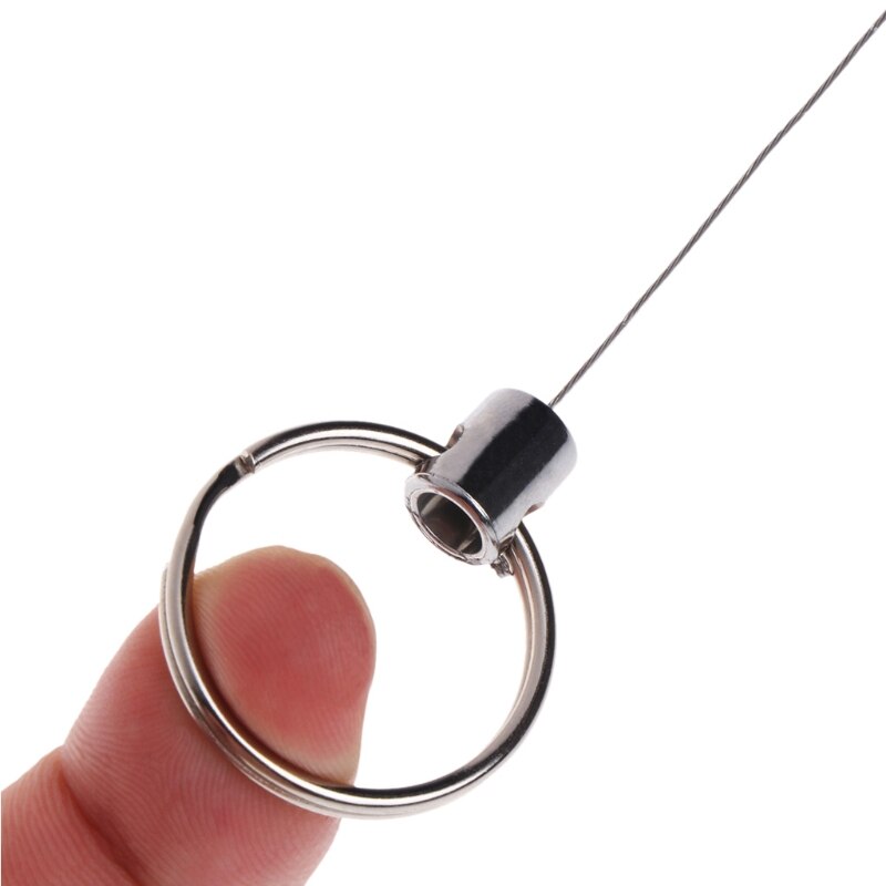 Fishing Zinger Retractor Key Ring Reel Holder Retractable Steel Cable Accessory H58D