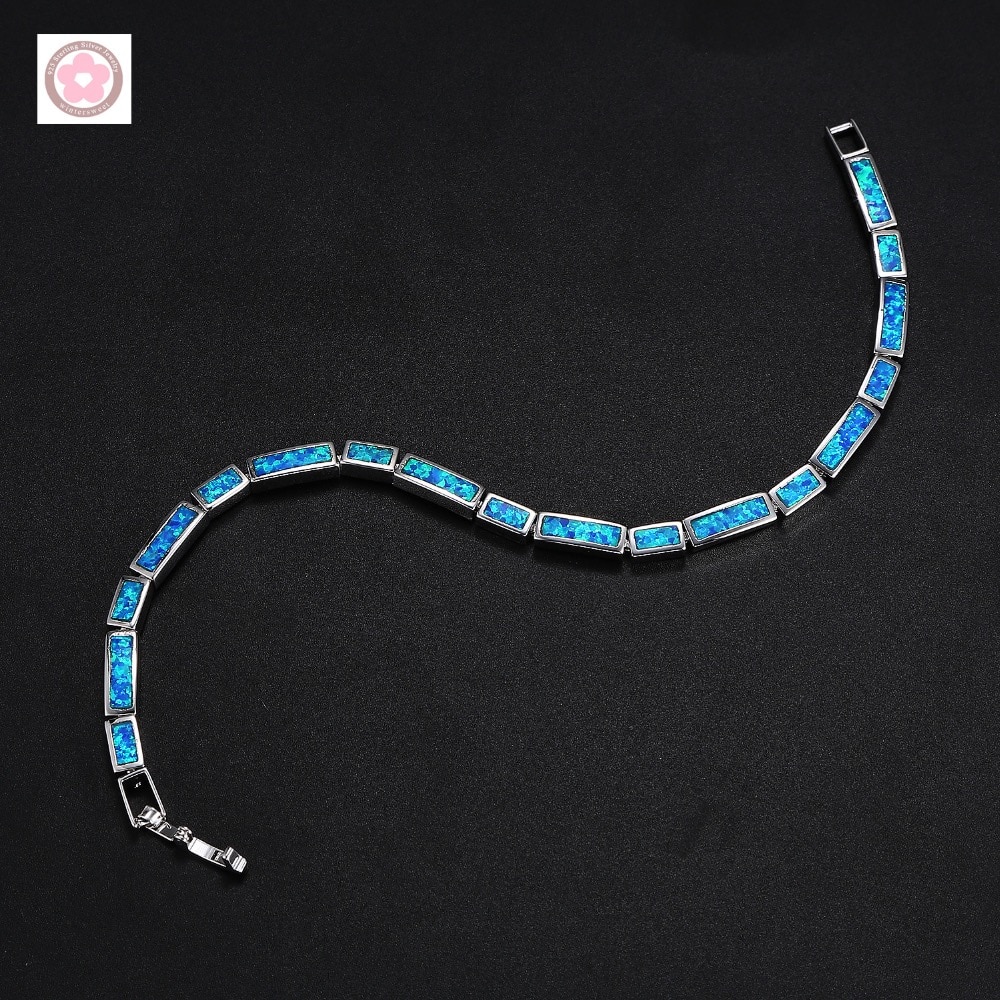 SZ0060 AAA Blue Opal Inlaid Bracelet For Women Jewelry