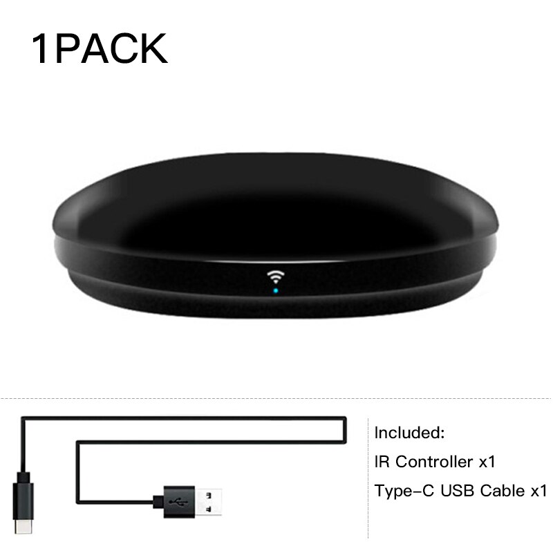 FrankEver Smart IR Remote Control WiFi IR Blaster Controller Universal Repeater Hub Work with Alexa Tuya APP Smart Household: 1PC