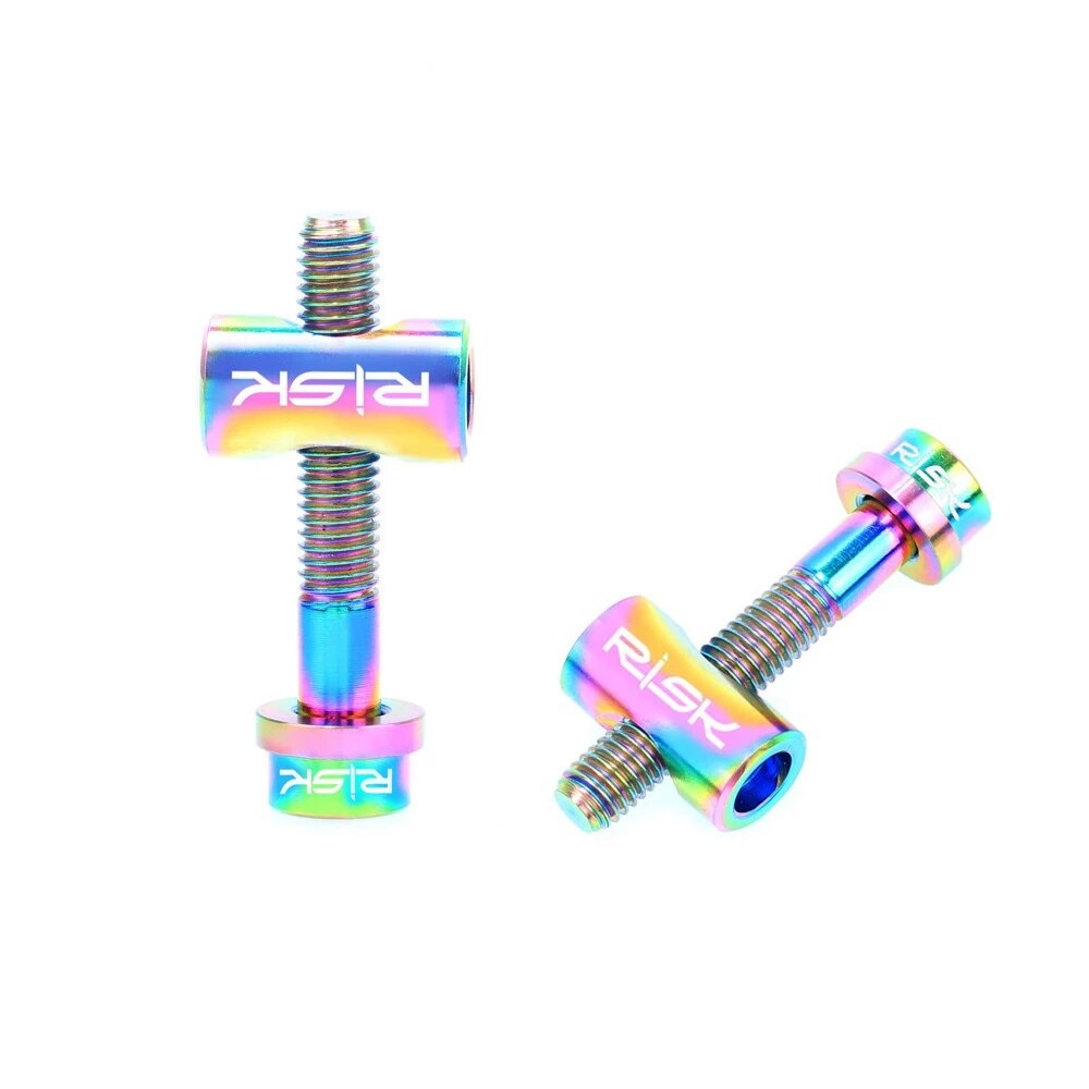 Parafusos e porcas de assento m5x30/40mm, liga de titânio para porcas e parafusos de bicicleta, 2 peças