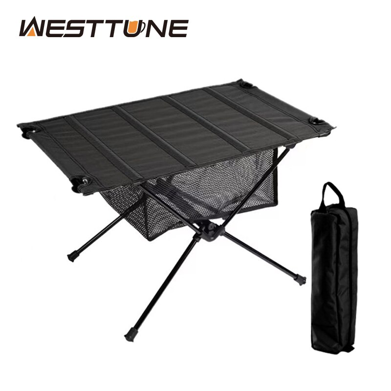 WESTTUNE tavolo pieghevole da campeggio leggero 1680D Oxford tavolo arrotolabile tavoli turistici portatili in lega di alluminio per picnic tutto'aperto