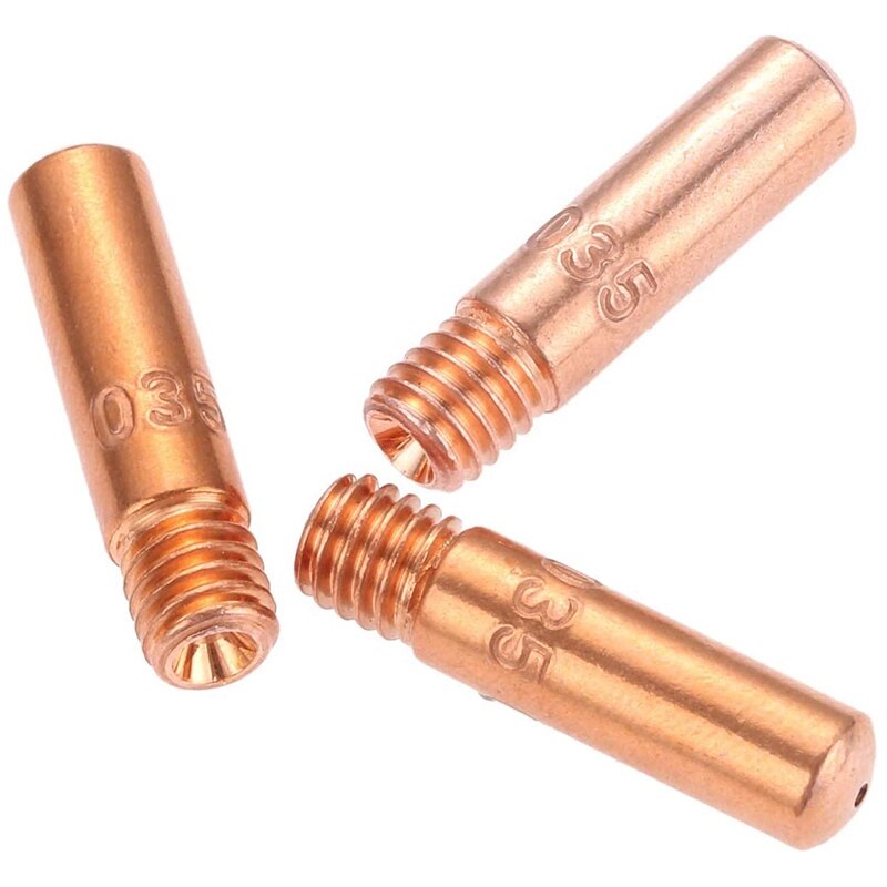 30Pcs Mig Welding Contact Tip Welding Consumables Nozzle 11-35 0.035 inch Fit for Tweco Mig Machine