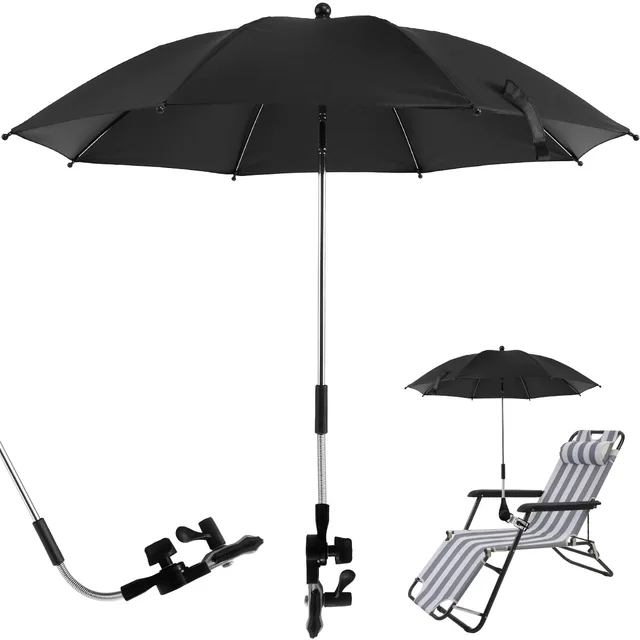 Paraguas para acampar y playa, sombrilla Anti-Uv, sombrilla para playa al aire libre, Clip de protección, equipo para sombrilla, lluvia con silla: YELLOW