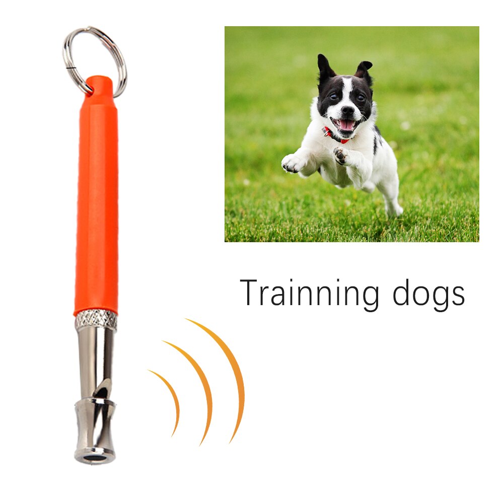 Mascota ultrasónico sonido perro entrenamiento silbato flauta llavero portátil perro silbato ajustable perro flauta suministros para mascotas