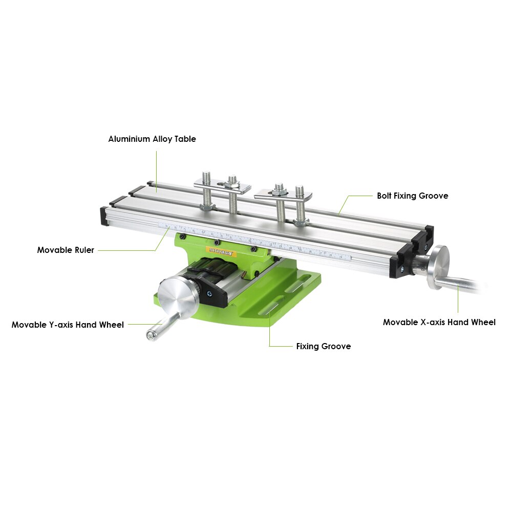 Mini Compound Bench Milling Machine Bench Drill Vise Fixture Work Table Drill Precision Multifunction Drill Milling Machine