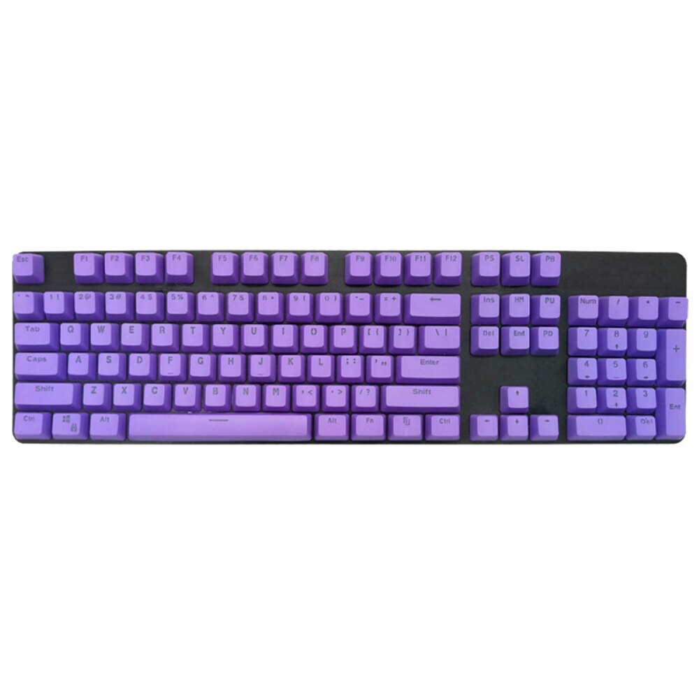 104Pcs/Set PBT Universal Backlit Key Cap Keycaps For Cherry Mechanical Keyboard Computer Peripherals For Cherry/Kailh/Gateron: Purple