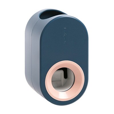Toothpaste Squeezer Set With Toothbrush Holder Adhesive Automatic Toothpaste Dispenser For Kid Adult Bathroom badkamer accessory: Ocean Blue 01