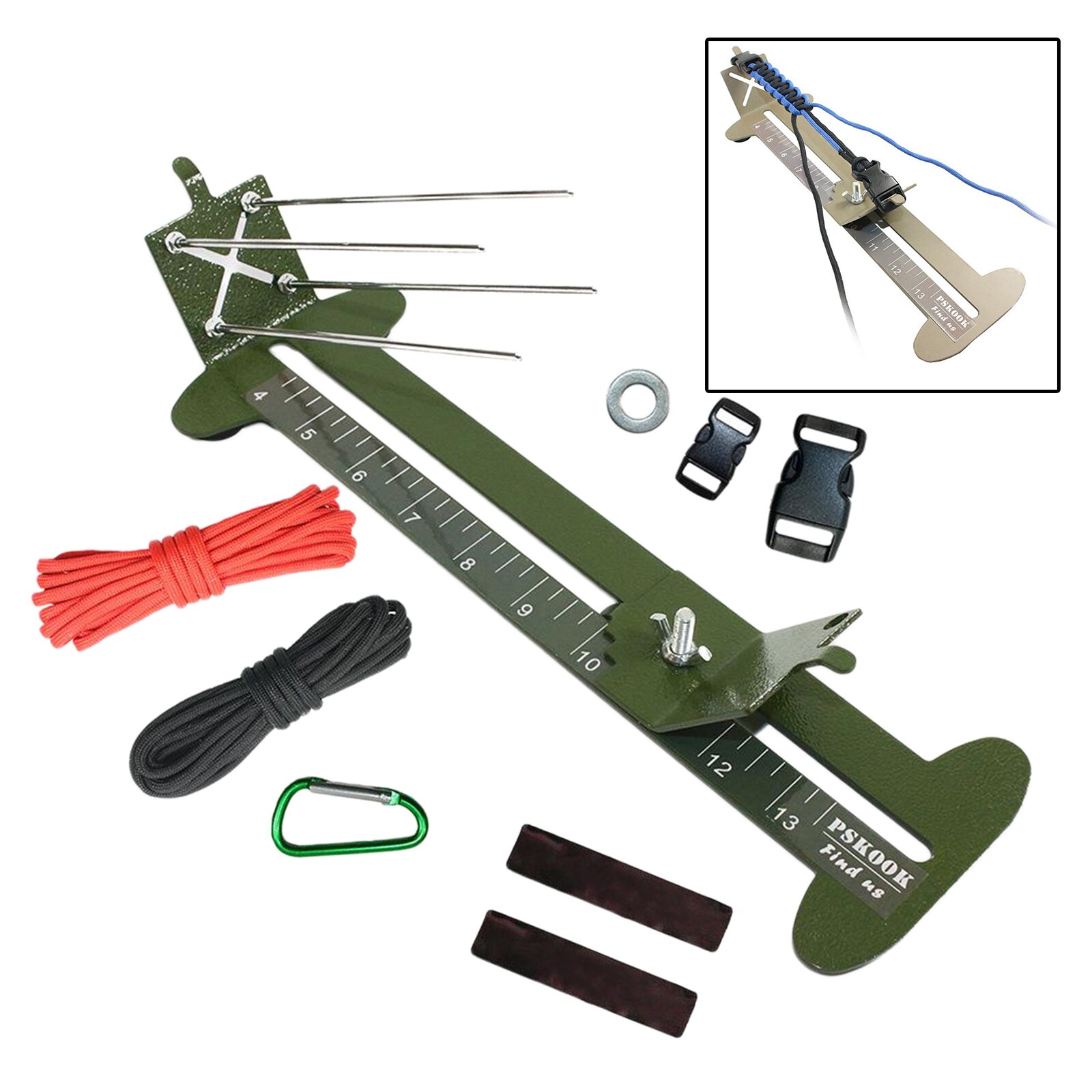 Kit de gabarit de Bracelet paracorde, tressage, tricot, tissage, bricolage, outil artisanal: Army Green